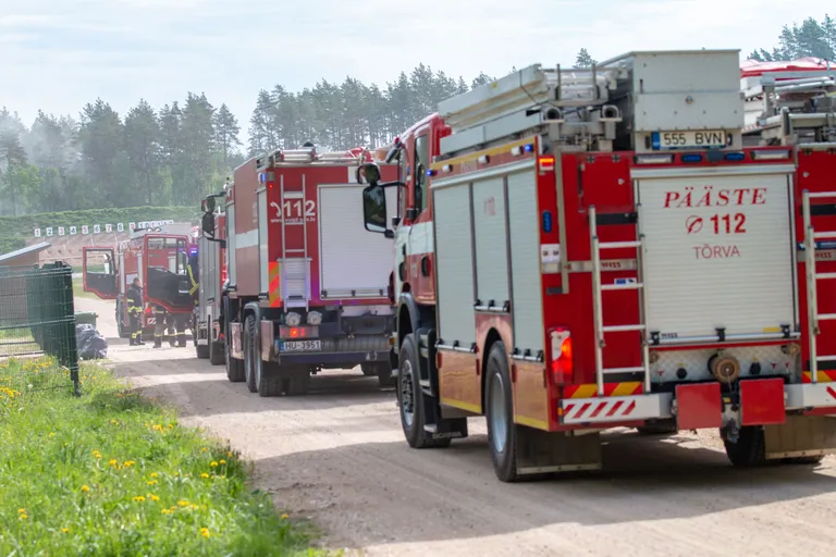 Päästjate õppus Valga vallas Metsnikul.