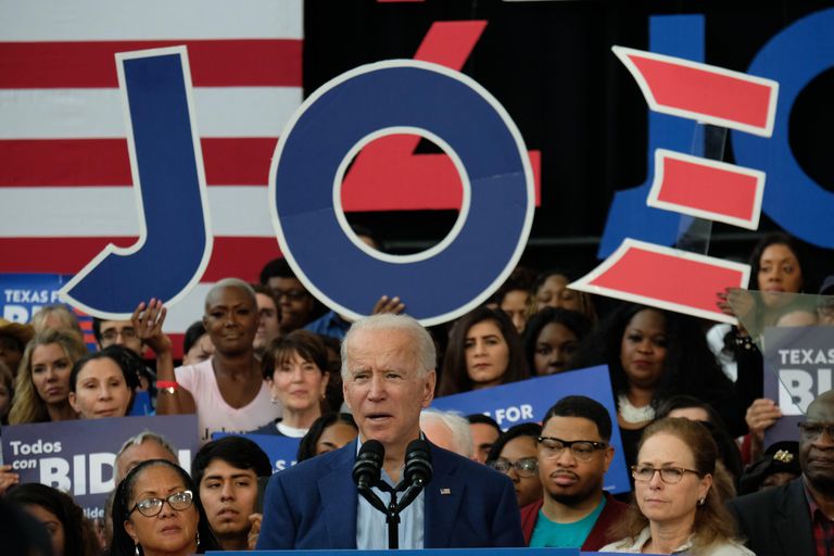 Demokraadist kandidaat Joe Biden ja ta toetajad Texases Houstonis