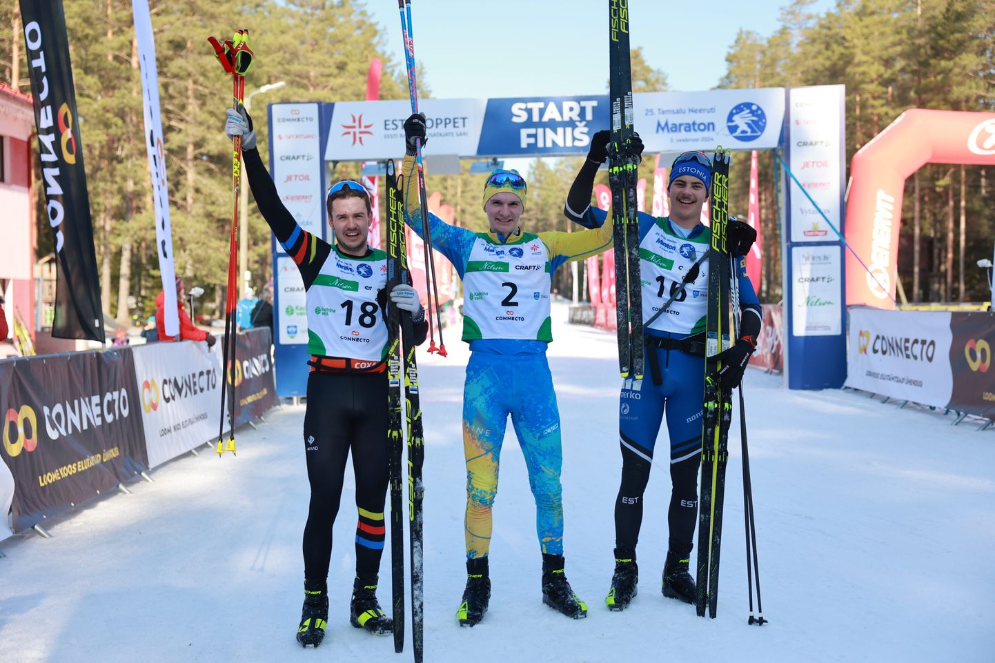Andreas Veerpalu, Oleksandr Lisohor ja Anders Veerpalu.