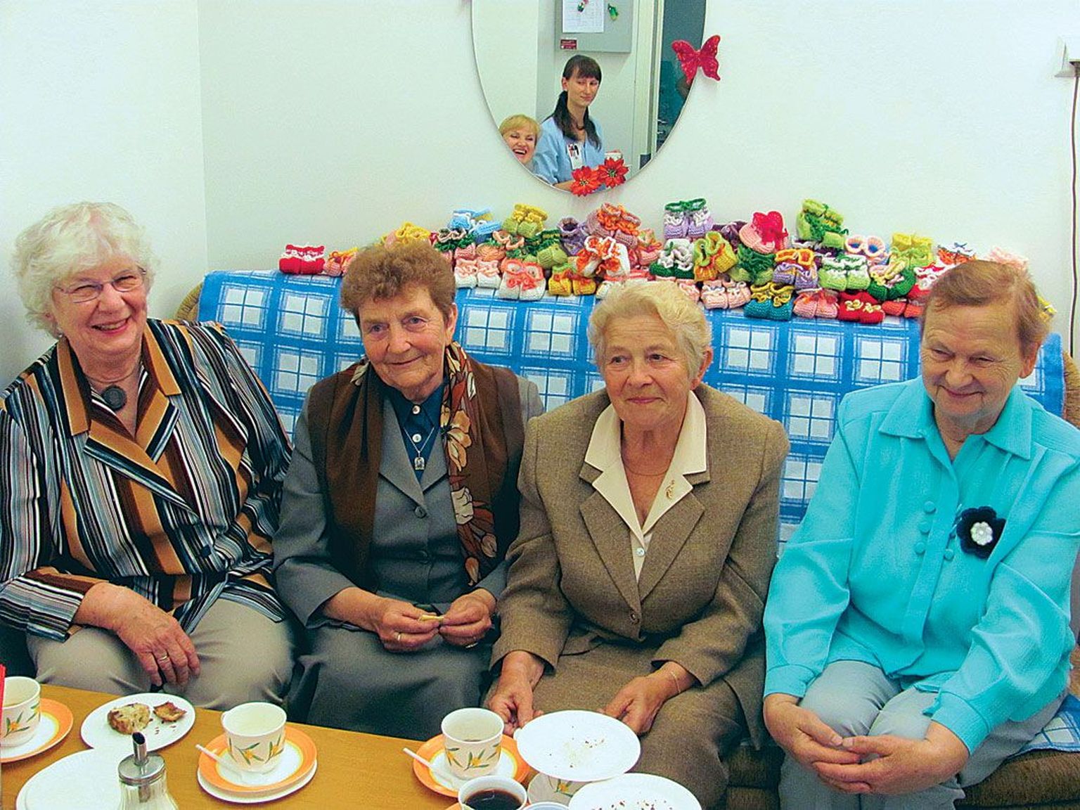MTÜ Kodukultuuriselts Tõrvandi naised (vasakult) Mare Rajamäe, Linda Mertsina, Elga Ruben ja Helin Laaneots.
