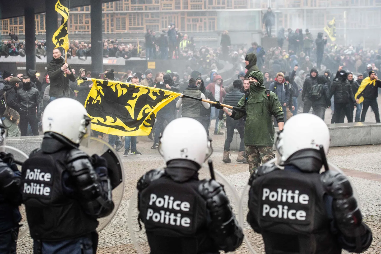 Rändeleppe vastu suunatud meeleavaldus Brüsselis.