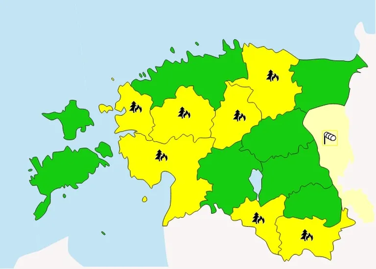 Seitsmes maakonnas on tuleoht erakordselt kõrge.