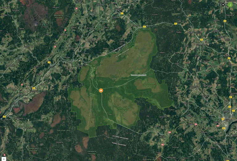 Soomaa rahvuspark ja sihtkaitsevööndid.