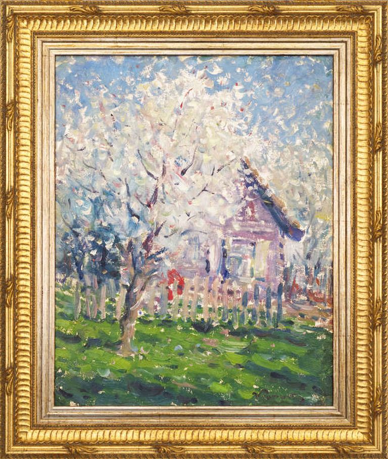 Vilhelms Purvītis(1872-1945)"Ziedošā ābele"1930. Audekls, eļļa. 46x37 cm