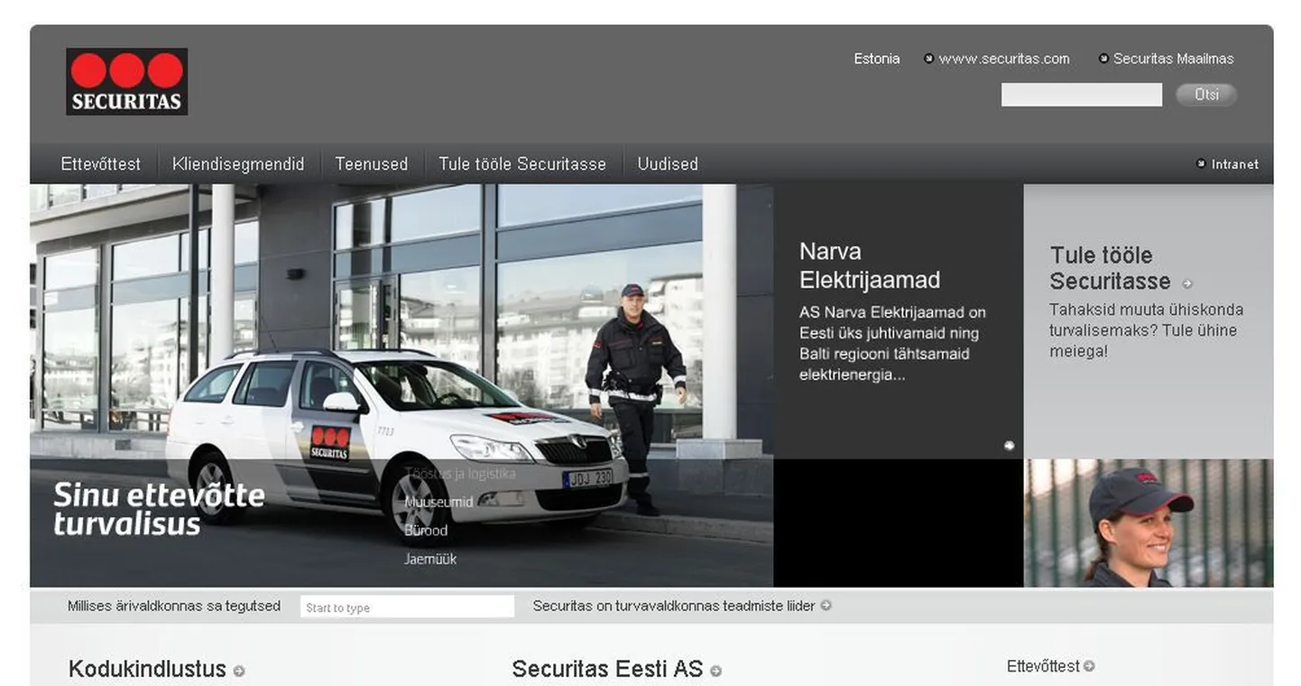 Fragment securitas.ee kodulehelt
