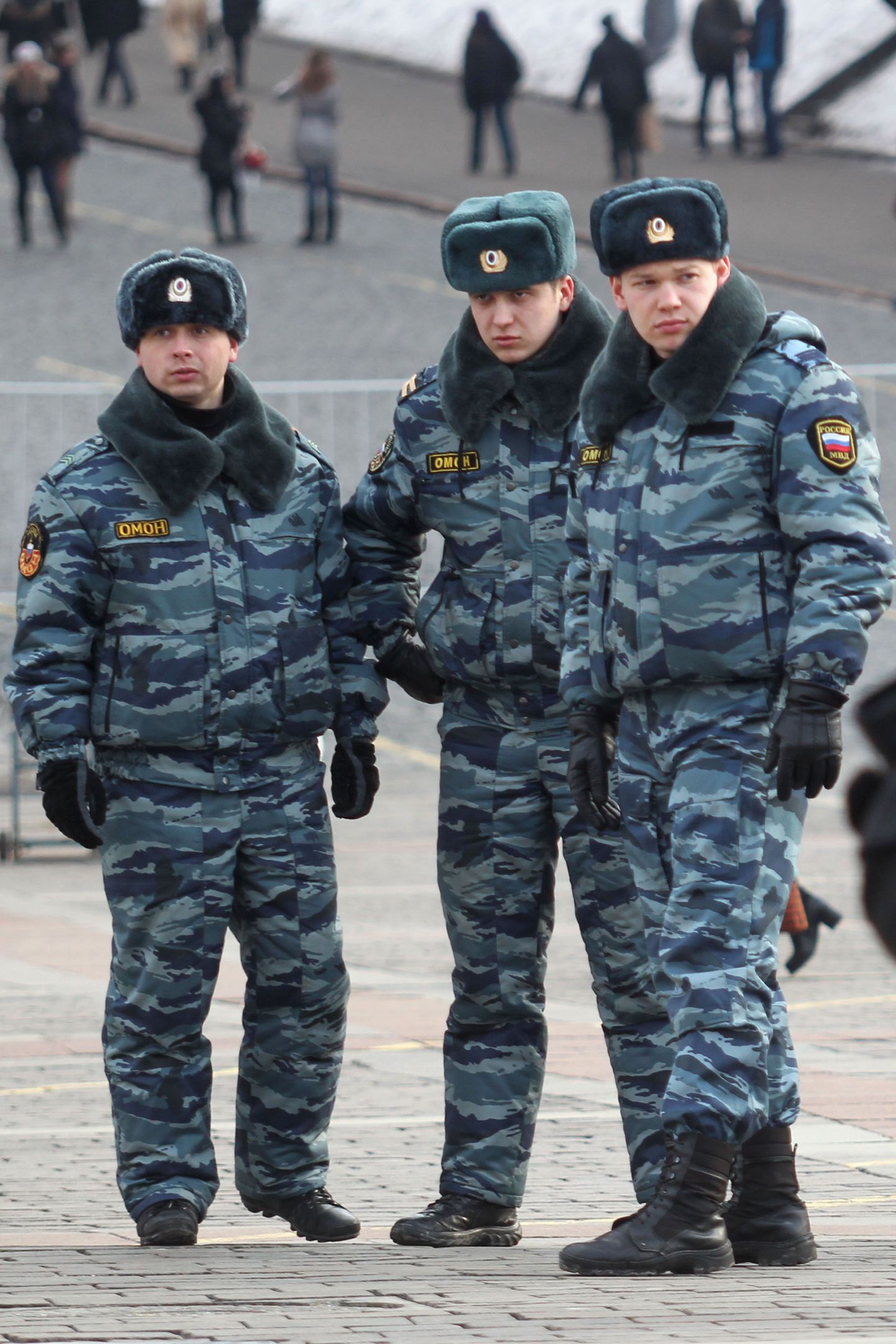 Vene siseministeeriumi alla kuuluva eriüksuse (OMON) sõdurid.