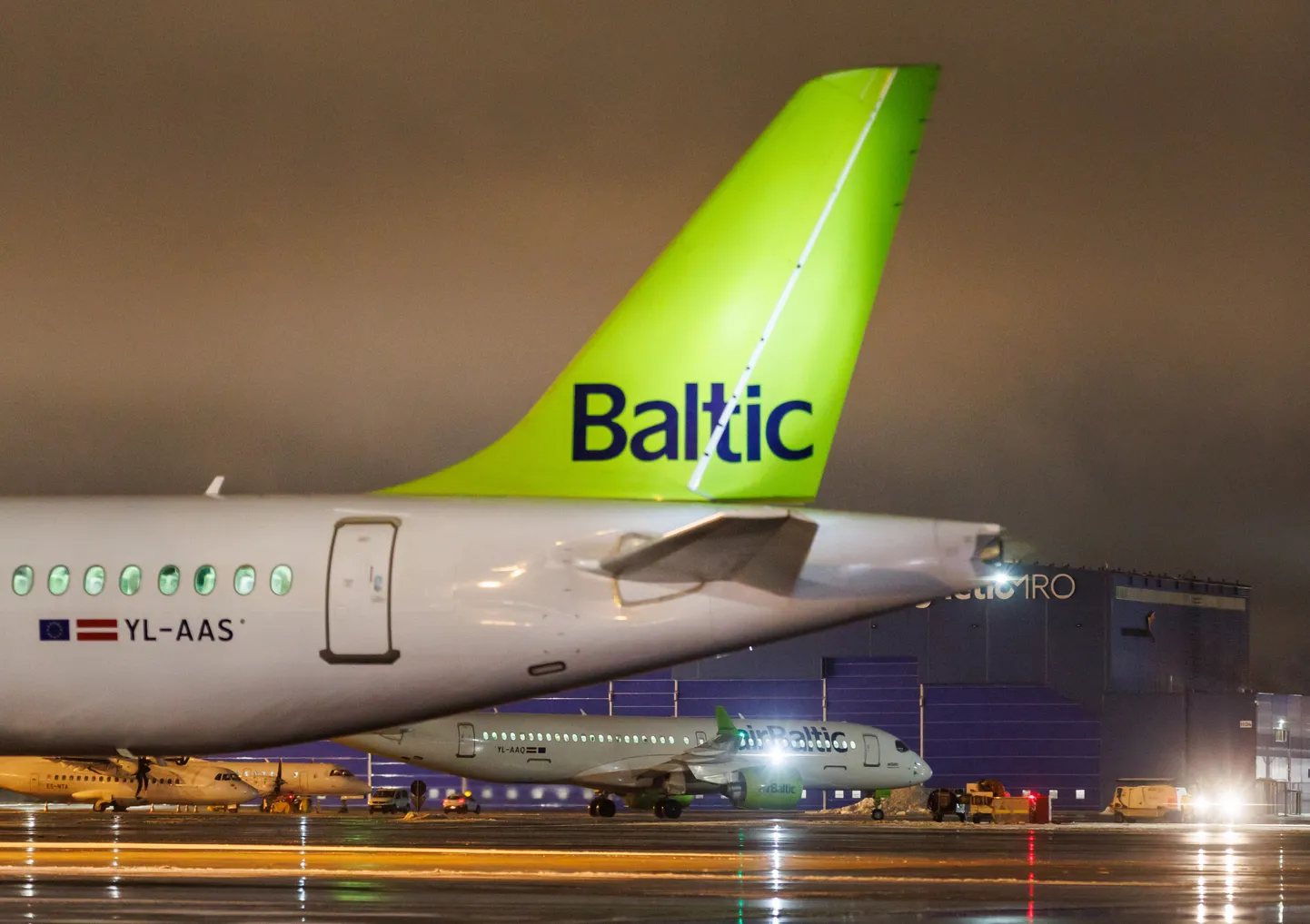 Air Balticu lennukid Tallinna lennujaamas.