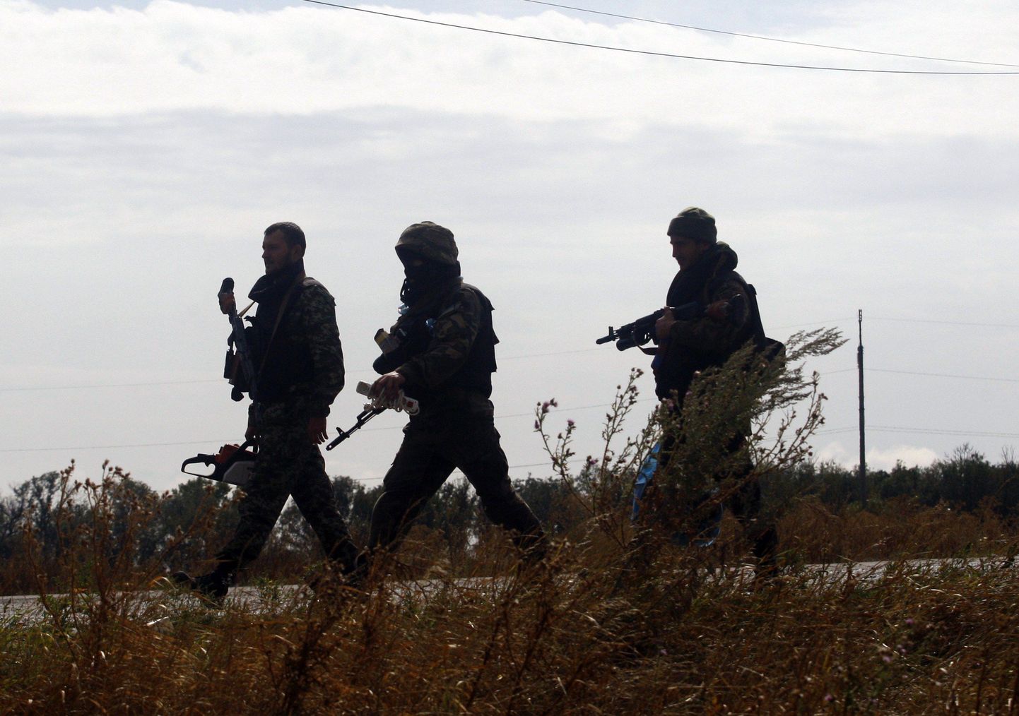 Sõdurid Ukraina piiripunkti juures septembris.