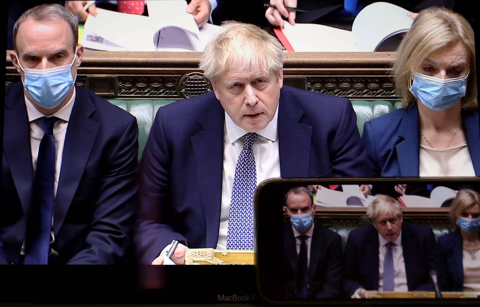 Briti peaminister  Boris Johnson vabandas 12. jaanuaril parlamendi alamkojas