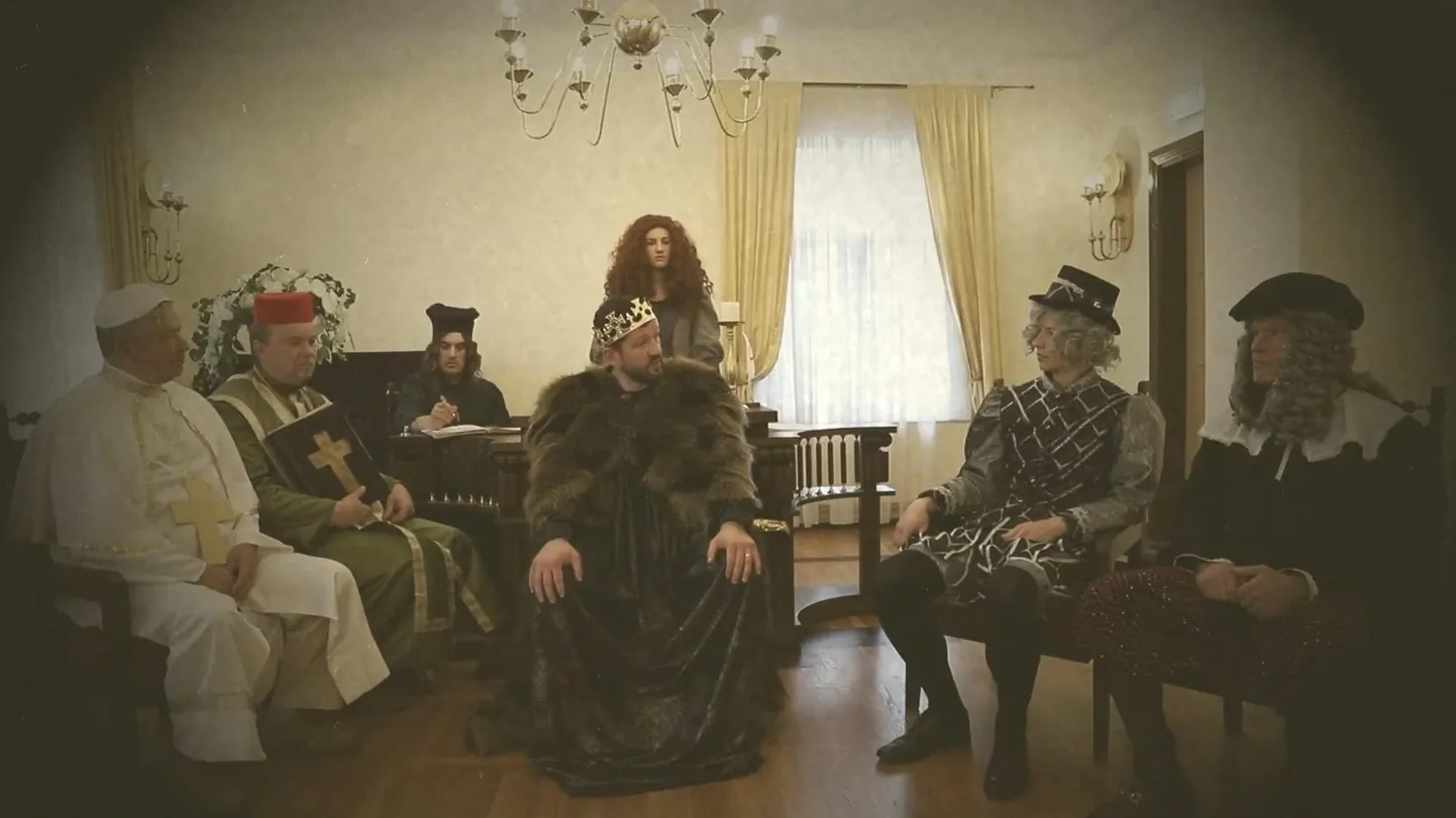 Etenduse «Valga loomine» kirjutas muusikale lavastava MTÜ Kungla eestvedaja Siiri Põldsaar. Vasakult: Alberto Bolognetti (Madis Gross), Antonia Possevino (Urmas Möldre), Liivimaa kroonik (Karl Kirt), Stefan Batory (Alar Nääme), teadjanaine (Ester Karuse), Johan von Üksküll (Toomas Peterson).
