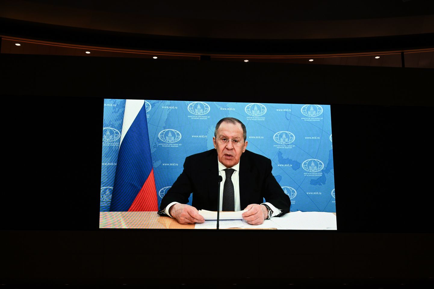 Vene välisministri Sergei Lavrovi videopöördumine.