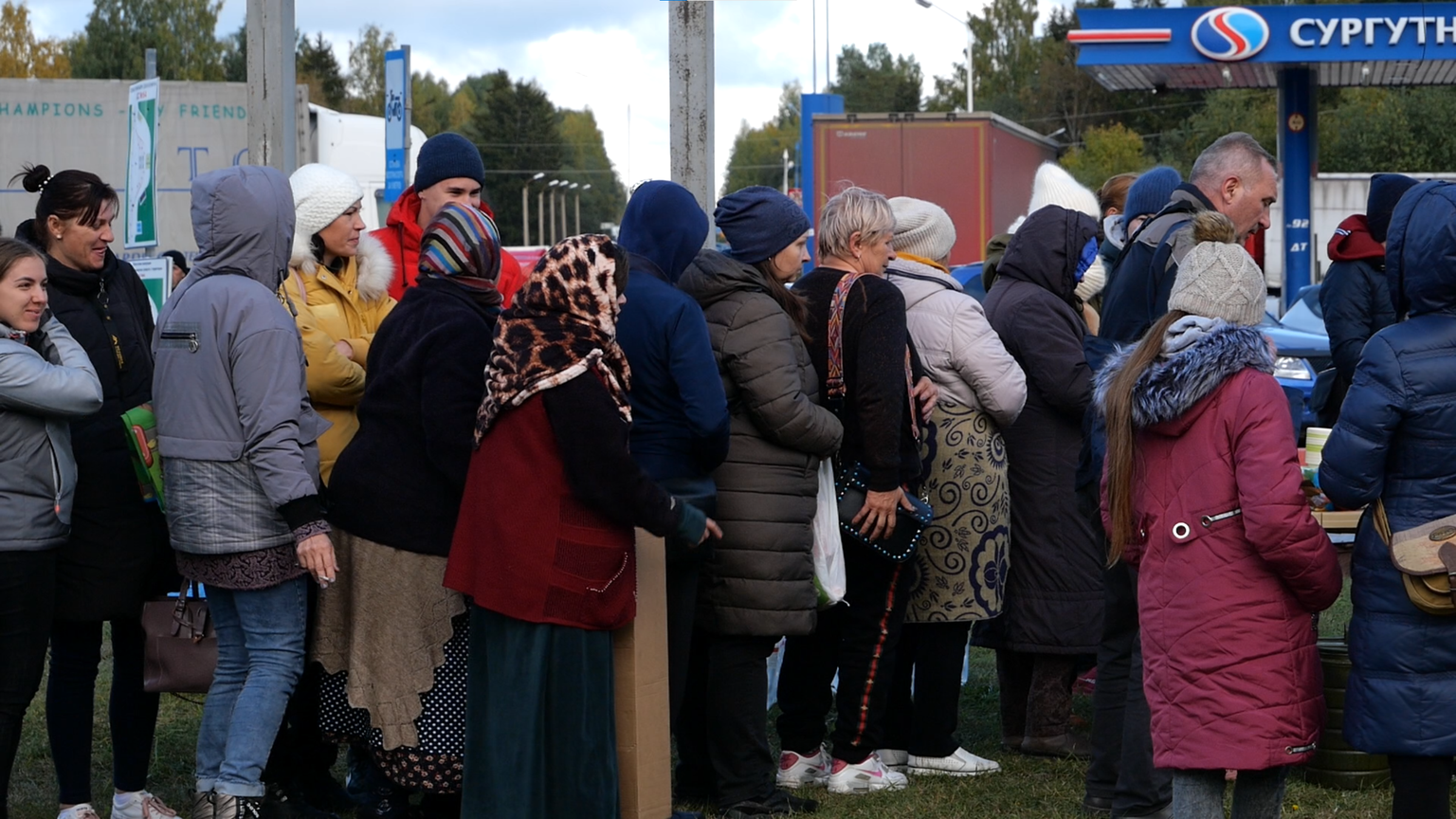 Беженцы на российско-эстонской границе