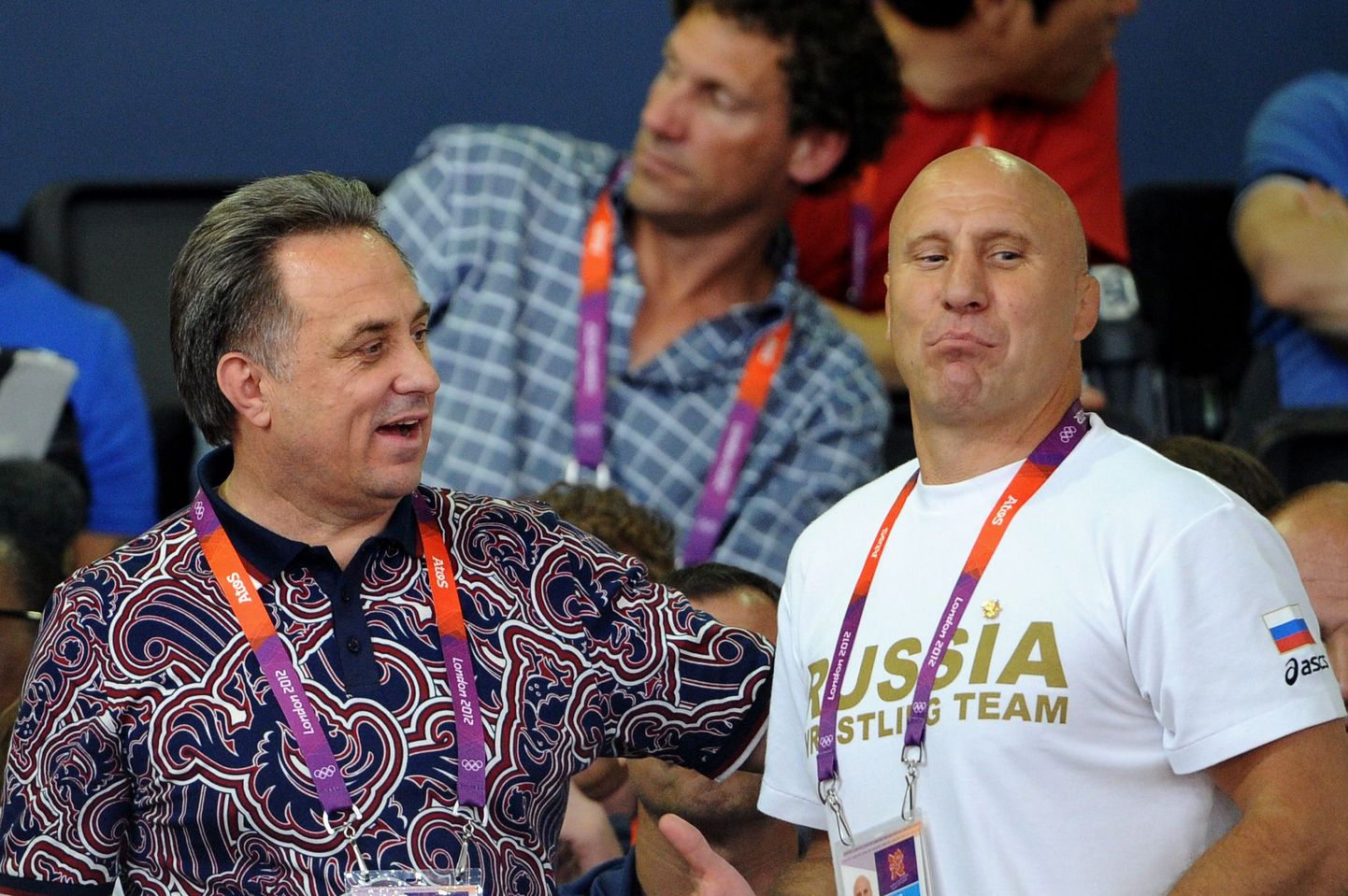 Mikhail Mamiashvili (paremal) koos Venemaa spordiministri Vitali Mutkoga.