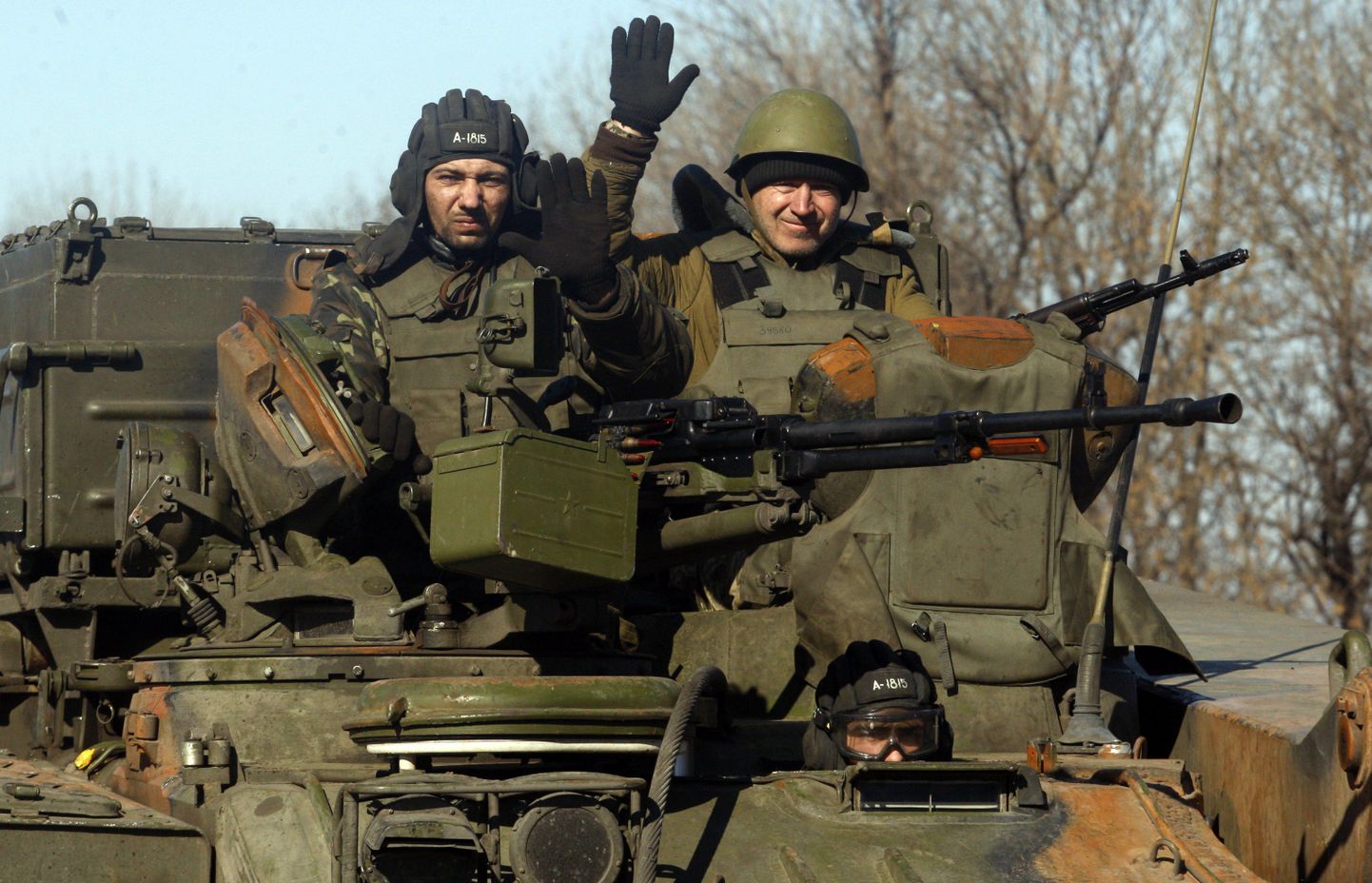 Ukraina sõdurid Artemivski lähistel.