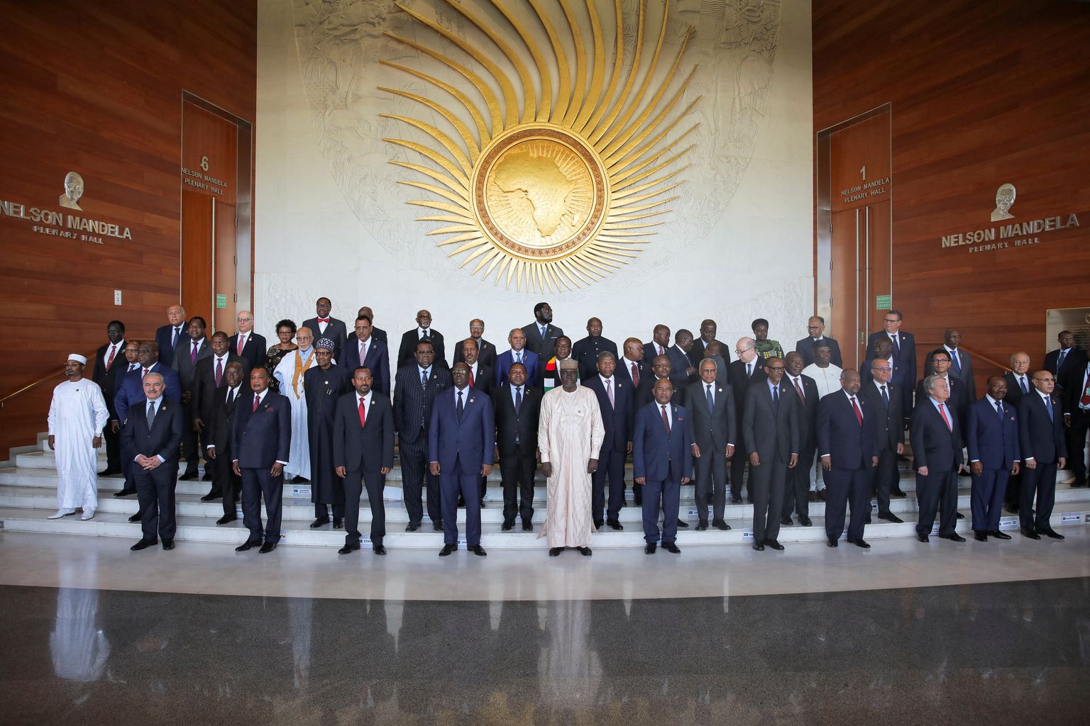 Aafrika riikide juhid Etioopias toimuva Aafrika Liidu (AL) tippkohtumise avamisel tehtud pildid koos ÜRO peasekretär Antonio Guterresega .