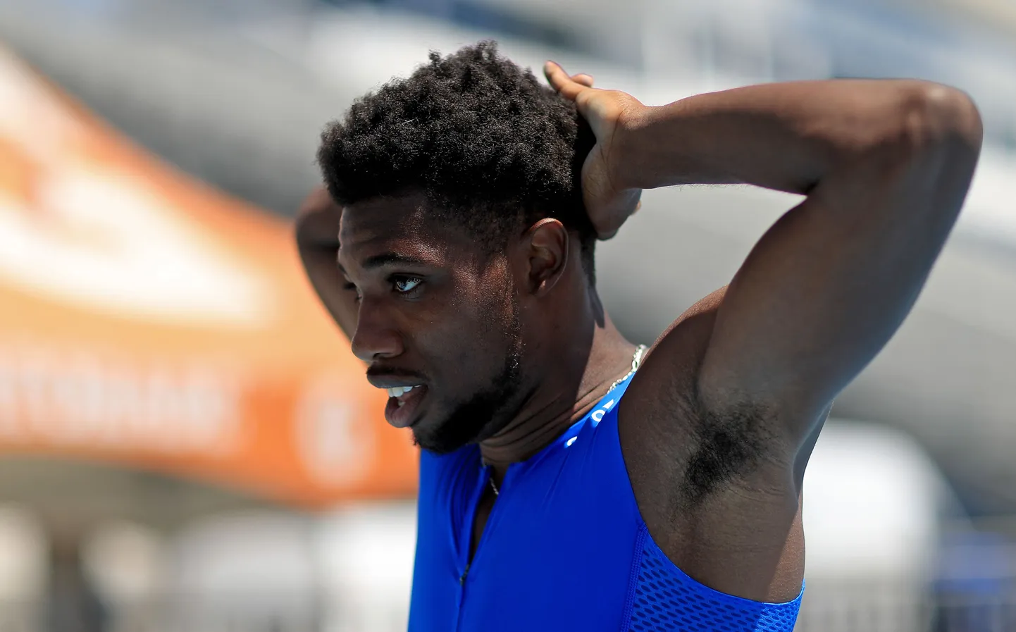 Noah Lyles pärast jooksu.