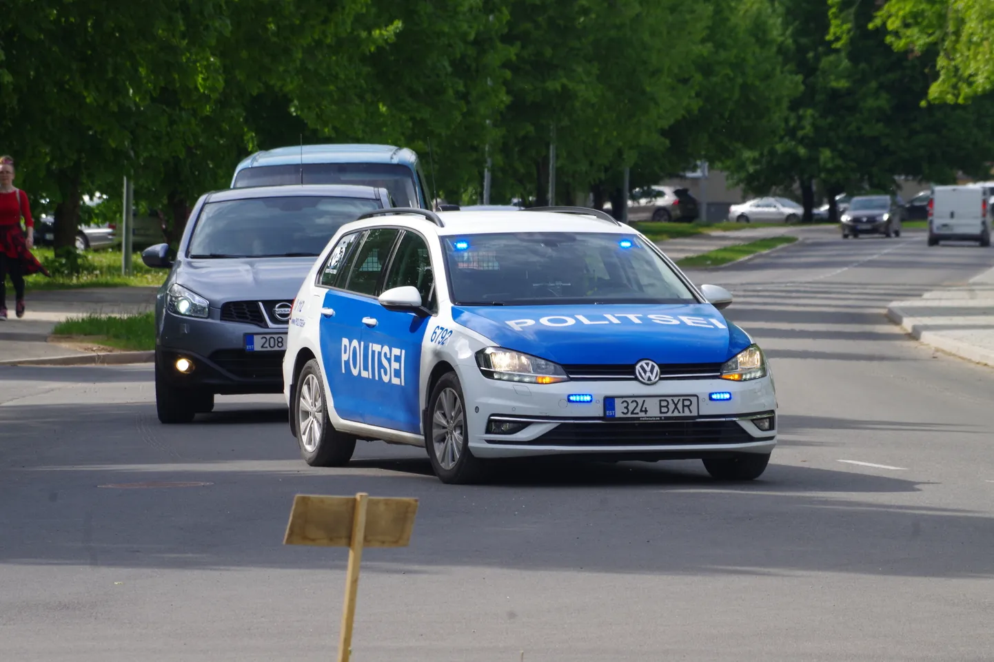 Politseiauto Põlvas.