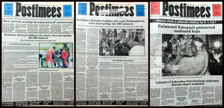 Освещение трагедии в Postimees.