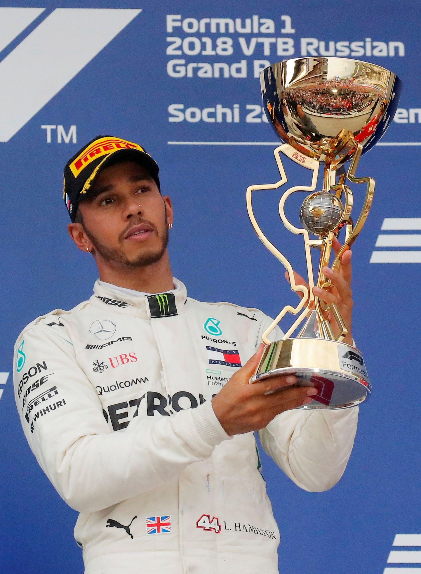 Lewis Hamilton sai hooaja kaheksanda etapivõidu. FOTO: Maksim Šemetov/Reuters/Scanpix