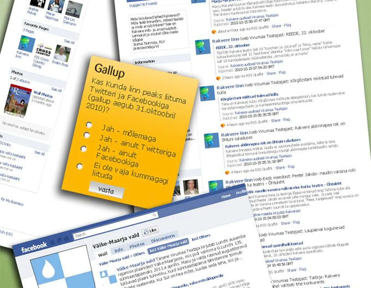 Lääne-Virumaa kohalikest omavalitsustest on Facebookis esindatud Rakvere linn ning Tapa ja Väike-Maarja vald. Kunda alles uurib linnaelanike seisukohta Facebooki suhtes.