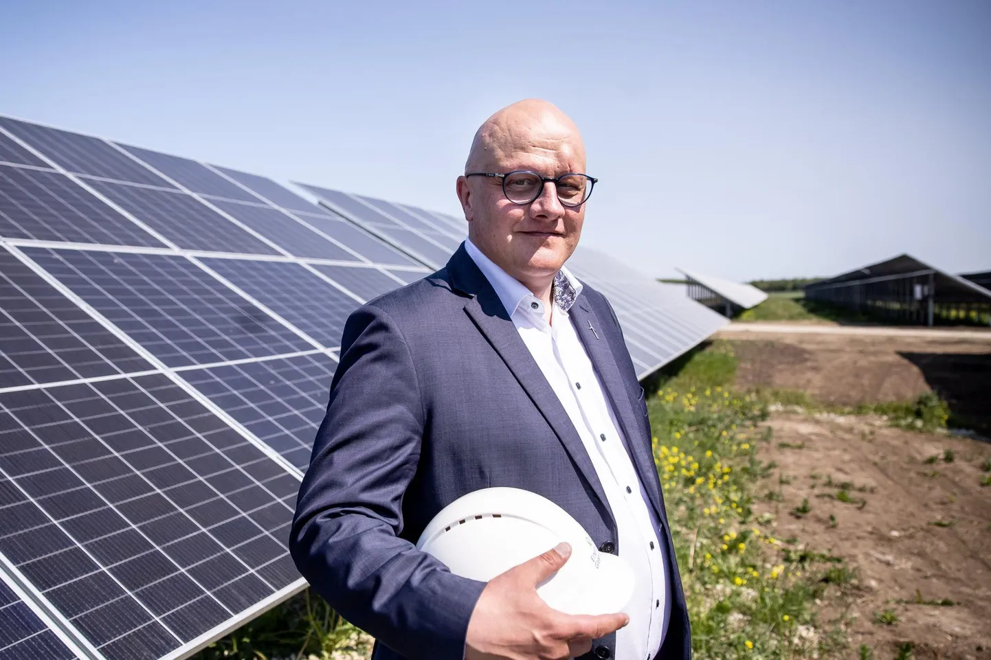 Enefit Greeni juht Aavo Kärmas Purtse tuule- ja päikesepargi avamisel eelmise aasta juunis.