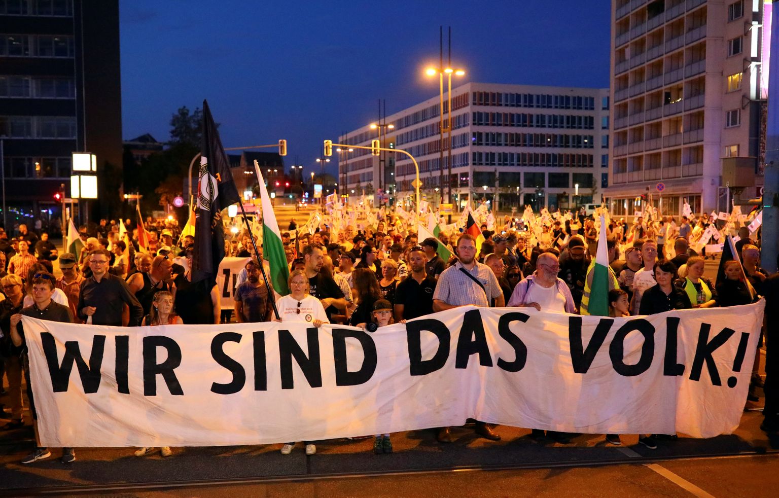 Paremäärmusliku ühenduse Pro Chemnitz meeleavaldus.