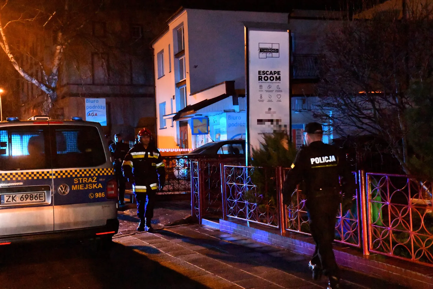 Польская полиция на месте трагедии