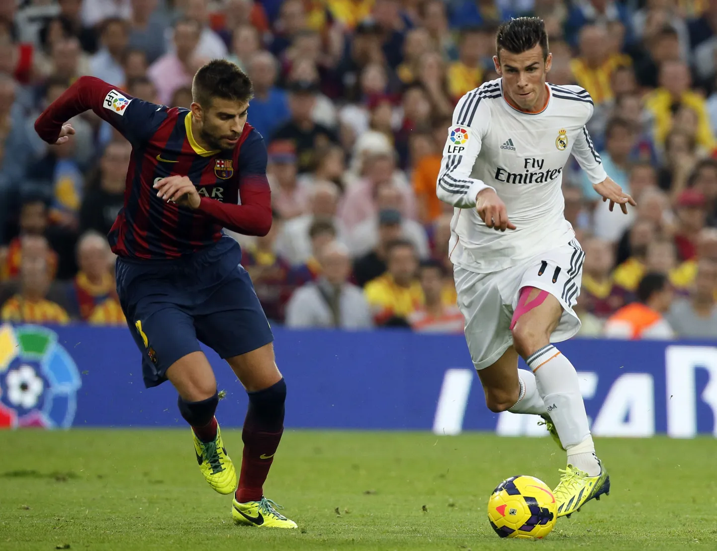 Gareth Bale'i (paremal) esimene El Clasico jäi kahvatuks.