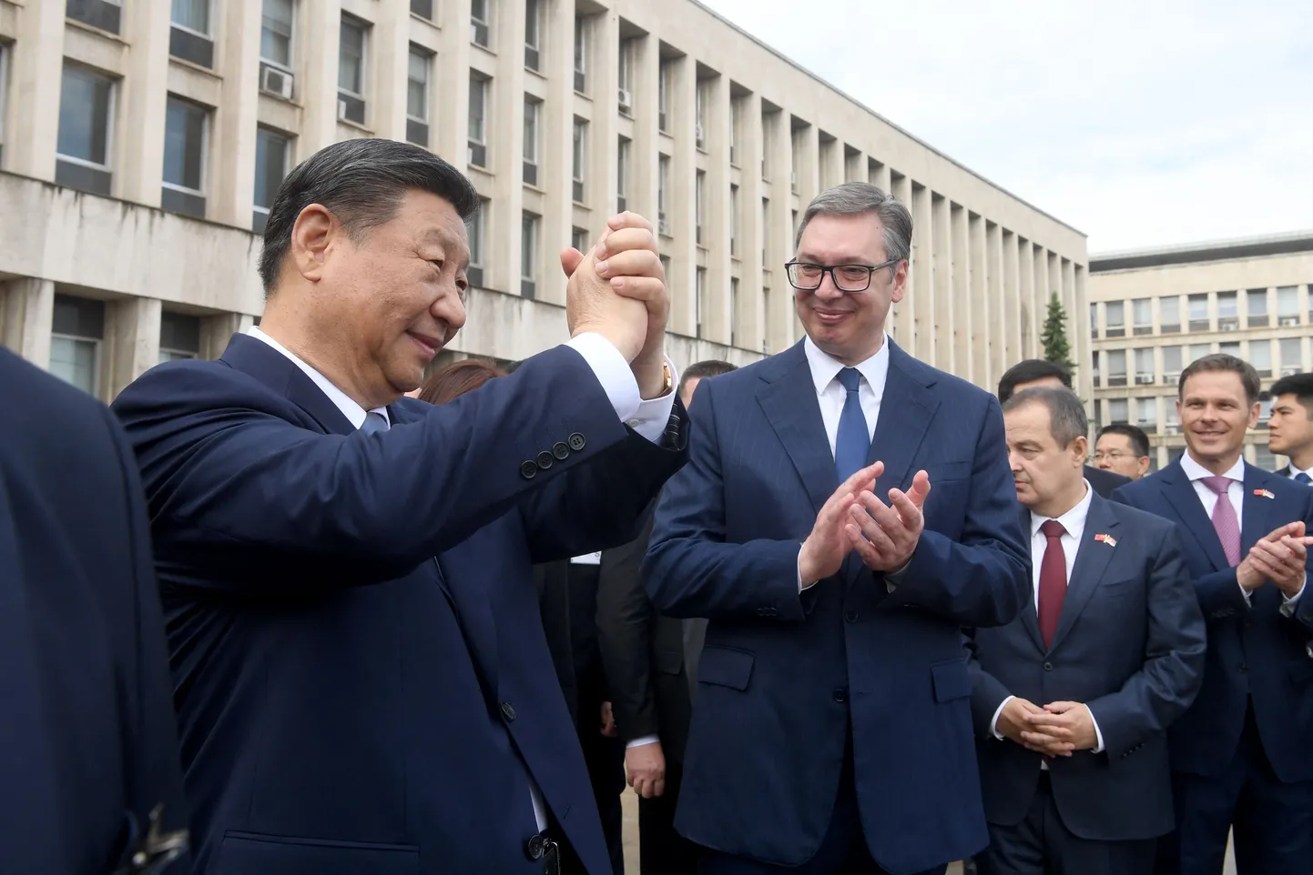 Hiina riigipea Xi Jinping ja Serbia president Aleksandar Vučić 8. mail Belgradis.