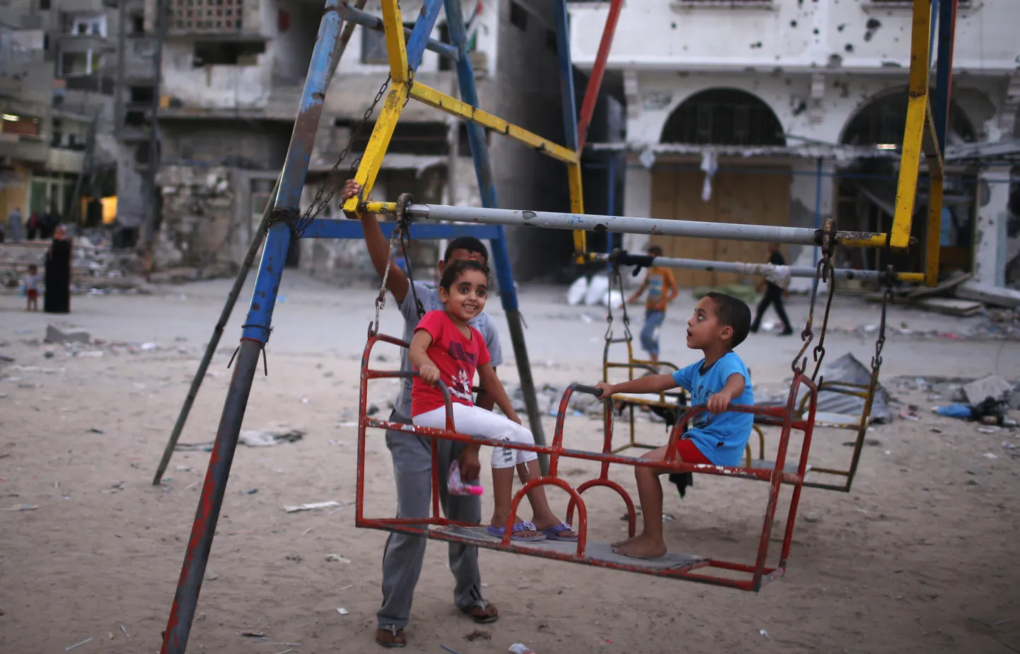 Palestiina lapsed eile Gazas Beit Hanouni tsoonis.