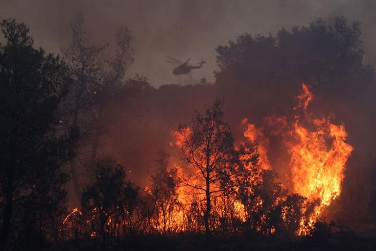 Лесные пожары начались в нескольких районах Греции. В том числе неподалеку от Афин