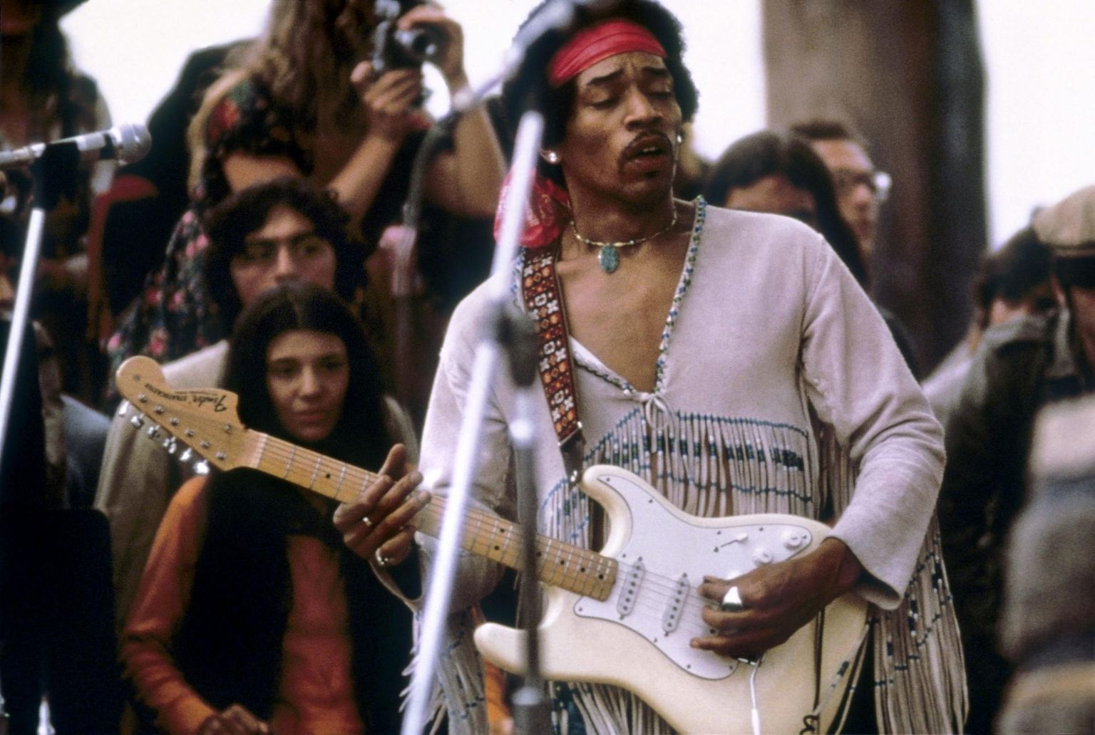 Legendaarne Jimi Hendrix esinemas 1969. aastal Woodstocki festivalil.
