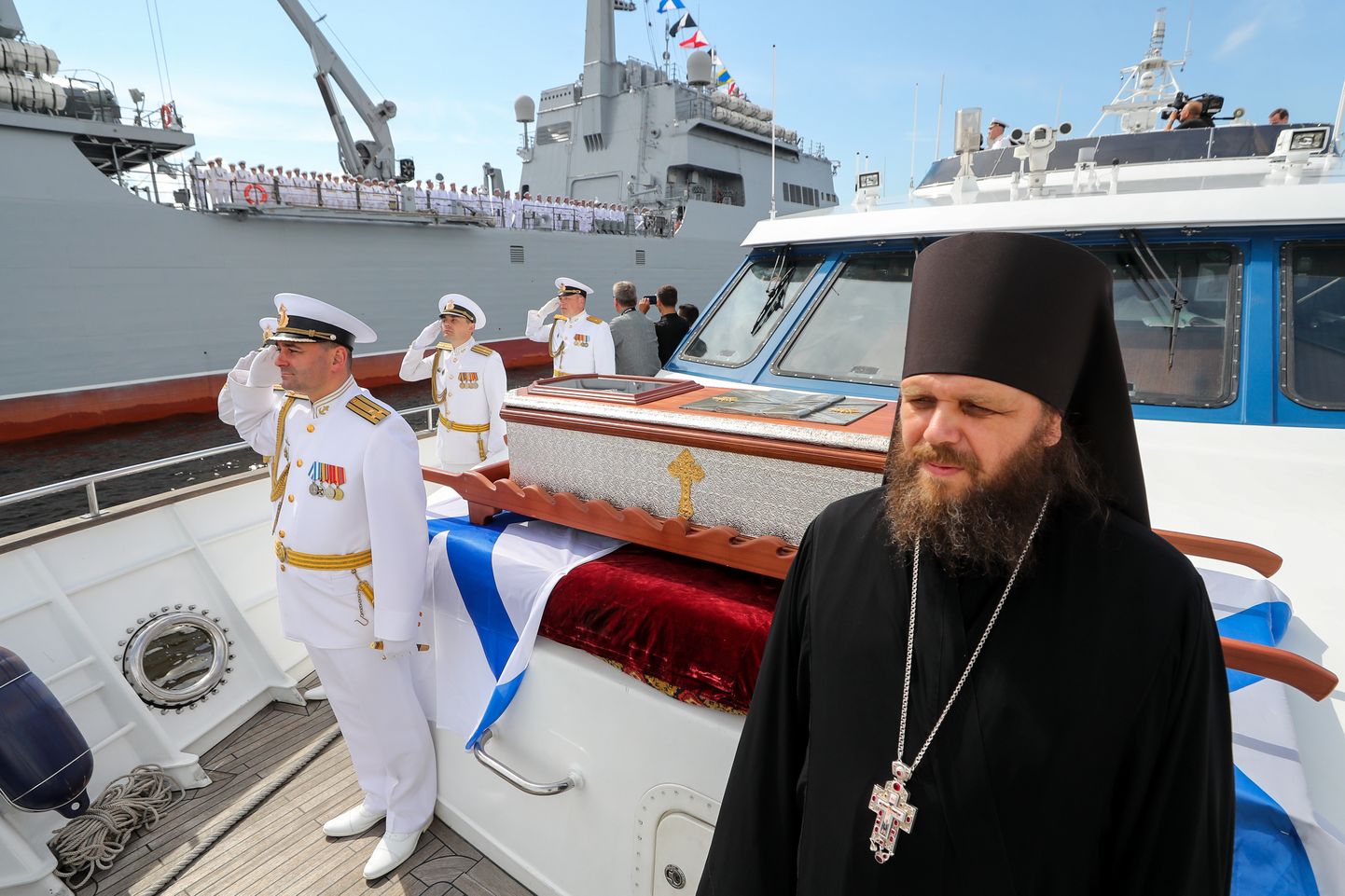 Vene vaimulik mereväe üritusel Kroonlinnas.