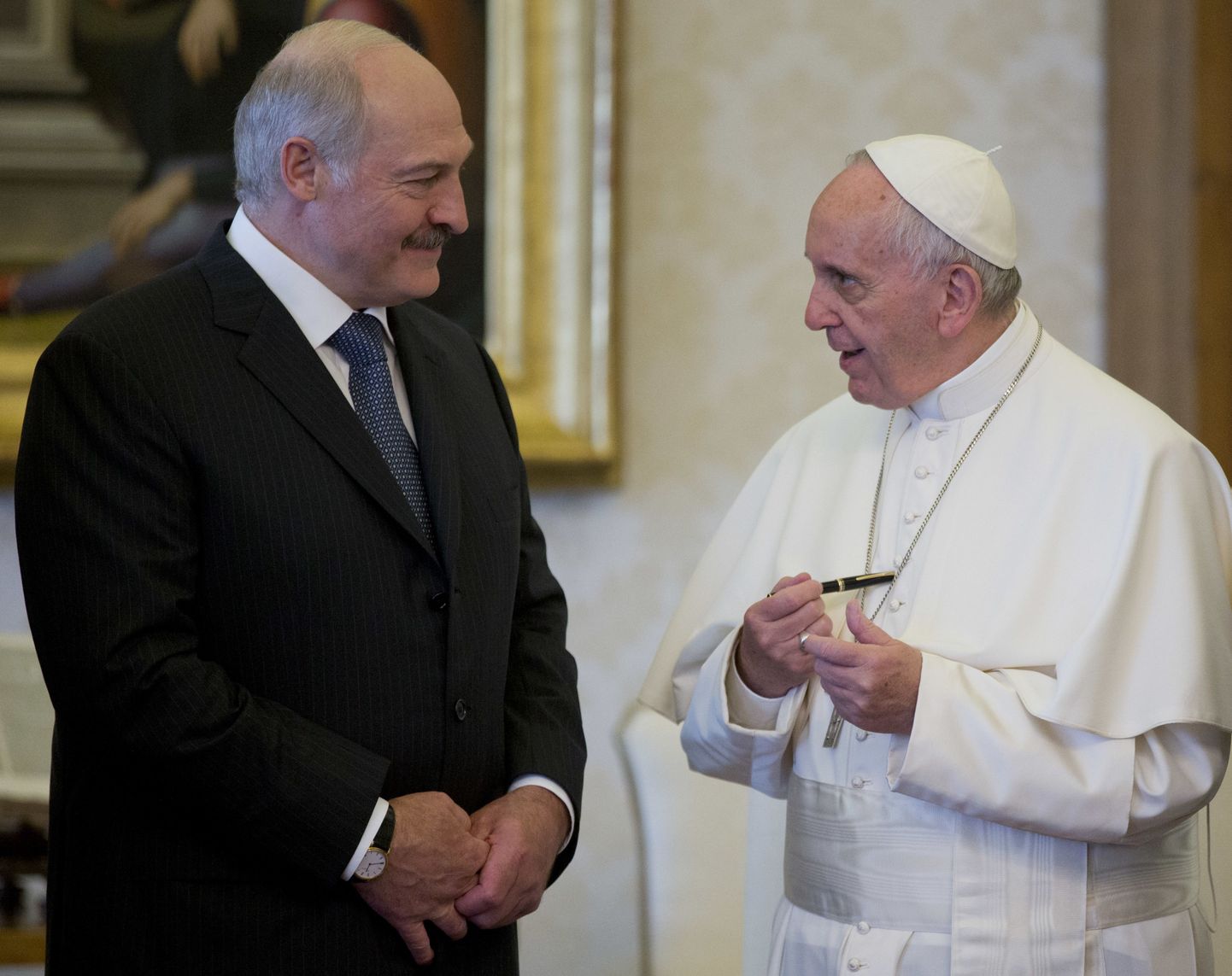 Президент Белоруссии Александр Лукашенко и Папа Римский Франциск.