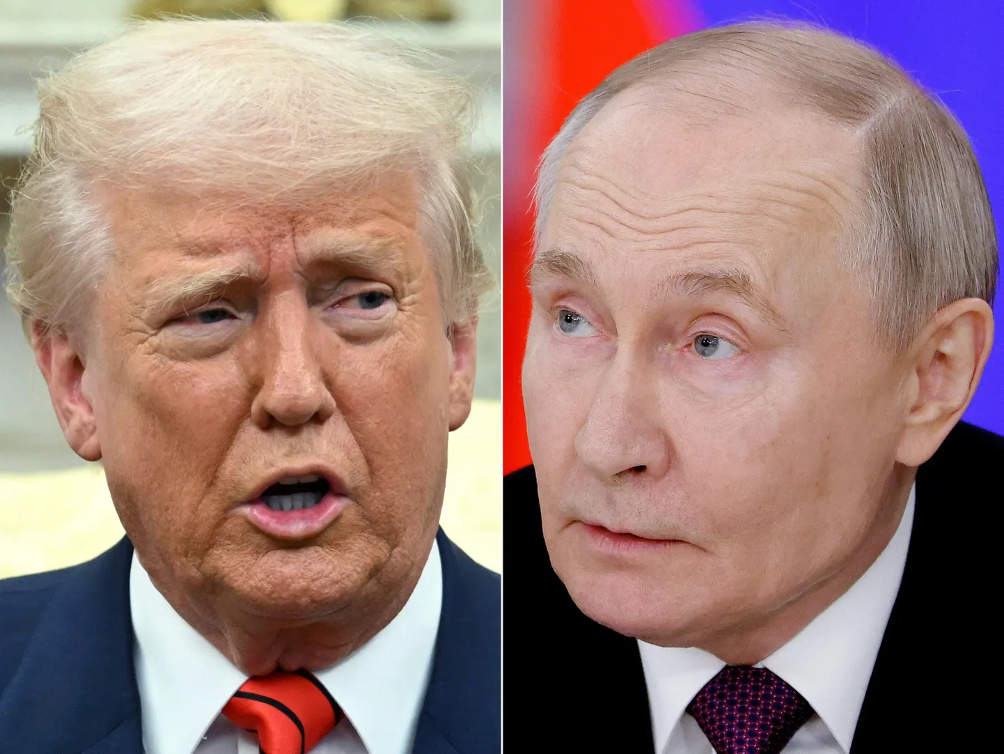 ASV prezidents Donalds Tramps un Krievijas diktators Vladimirs Putins.