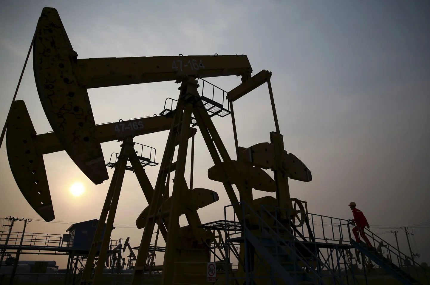 PetroChina naftaväli Panjinis, Liaoning proveintsis Hiinas.