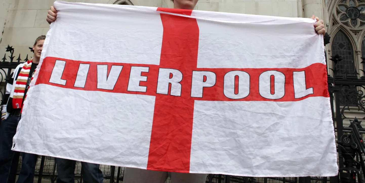 Liverpooli jalgpalliklubi fännilipp.