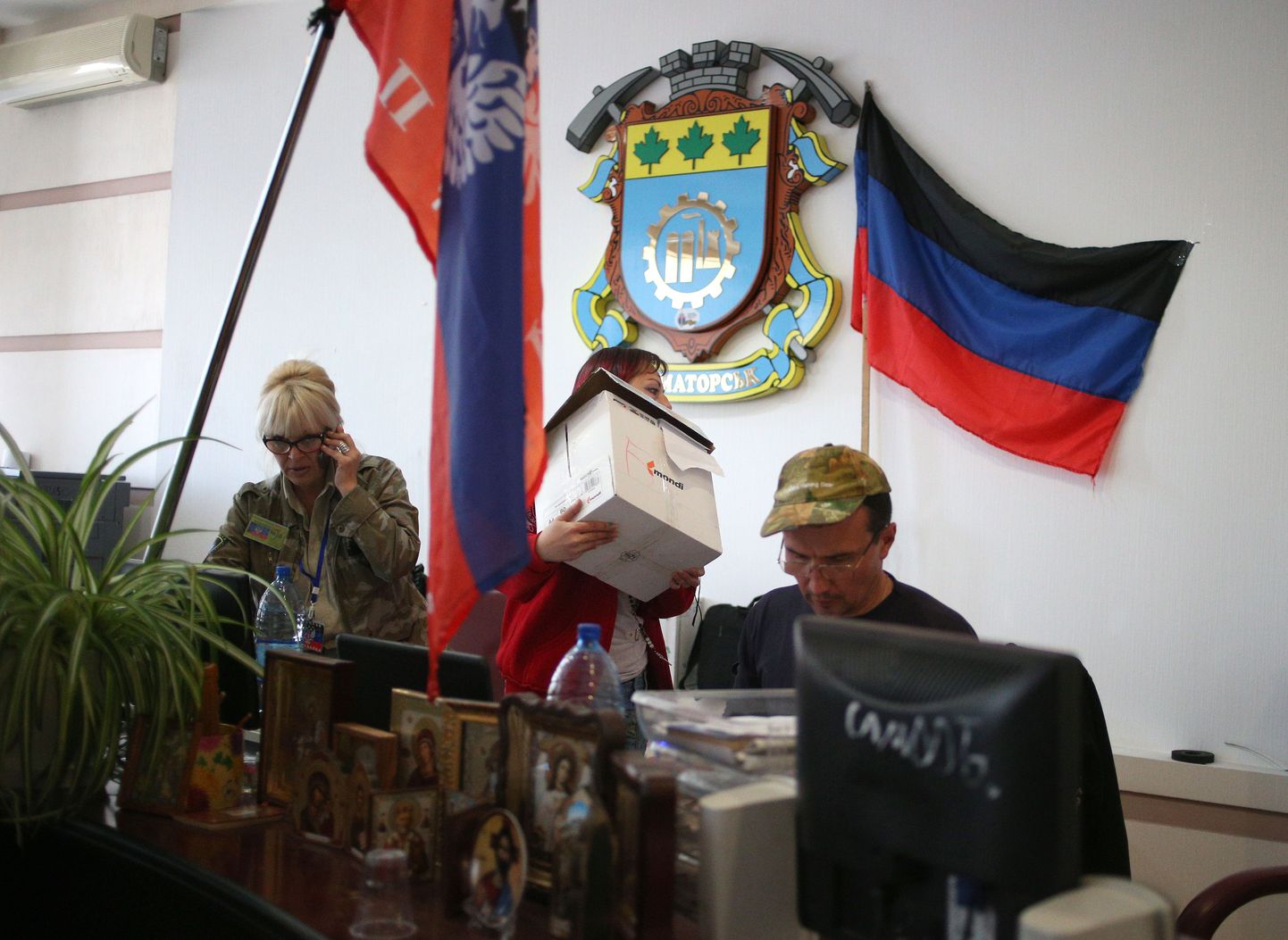 Aktivistid on Kramatorskis ametis nn referendumi läbiviimisega.