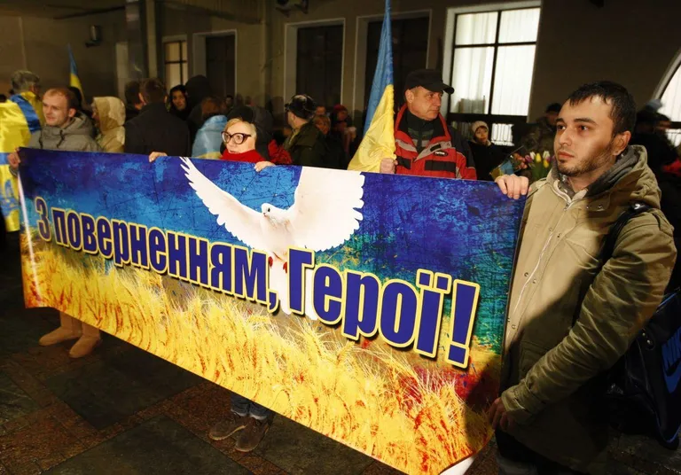 Встреча тех, кто участвовал в боях в Дебальцево в 2015 году.