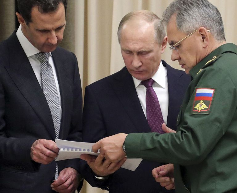 Vene ja Süüria riigipeade kohtumisel osales ka Vene kaitseminister Sergei Šoigu.