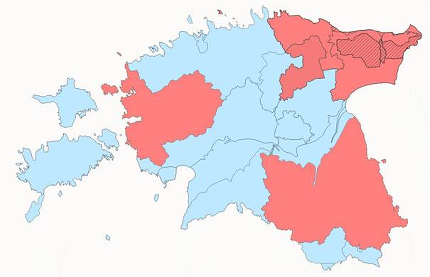 Eestis on halvas seisundis (kaardil punasega) 8 põhjaveekogumit. Tähele tuleb panna, et kuna põhjaveekogumid asetsevad üksteise peal, siis on kaardil rõhutatud just neid kogumeid, mis on halvas seisundis. See ei tähenda ilmtingimata, et antud piirkonnas ei oleks mõnda teist muul sügavusel paiknevat heas seisundis kogumit.