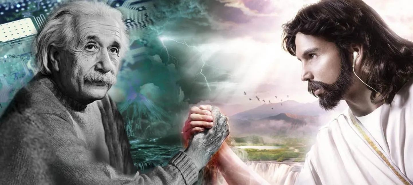 Teadus vs. usk. Foto on illustratiivne.