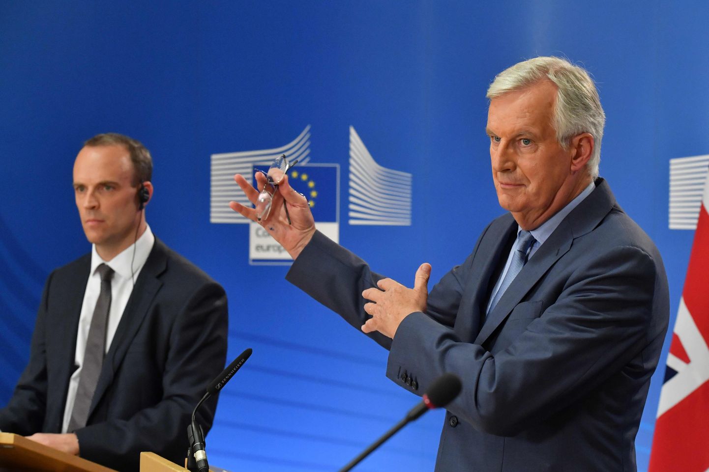 Eile kohtusid Brüsselis Suurbritannia Brexiti-minister Dominic Raab ja Euroopa Liidu pealäbirääkija Brexiti-kõnelustel Michel Barnier.