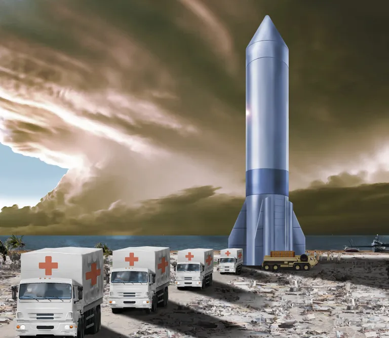 Selline oli kunstniku ettekujutus võimalikust kosmosetranspordist aasta tagasi 4. juunil alustatud projekti välja tulles.