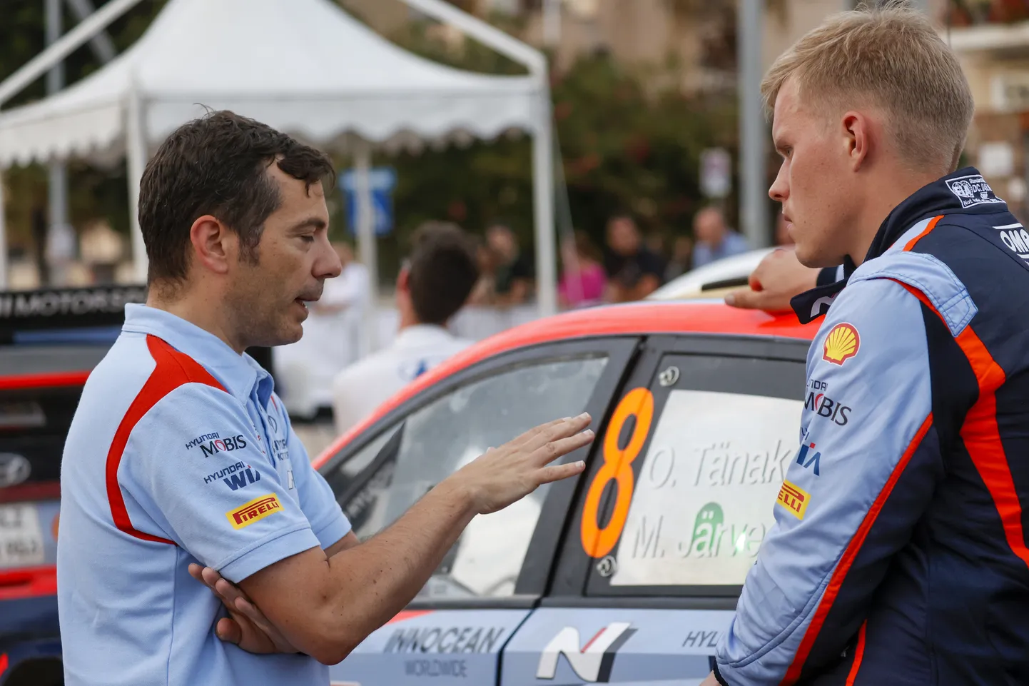Julien Moncet (vasakul) ja Ott Tänak.