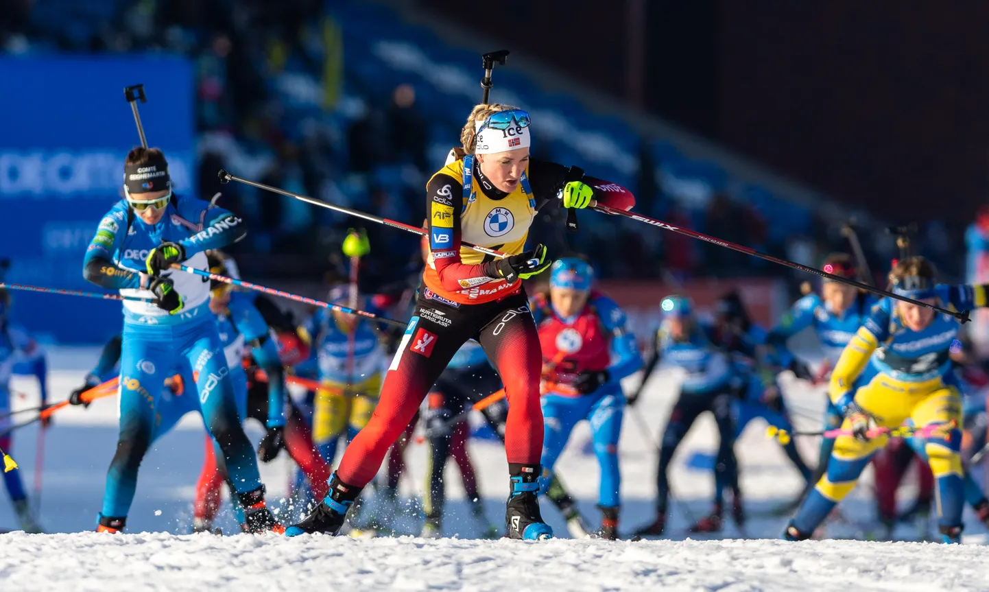 Marte Olsbu Röiseland märtsis Otepää MK-etapil.