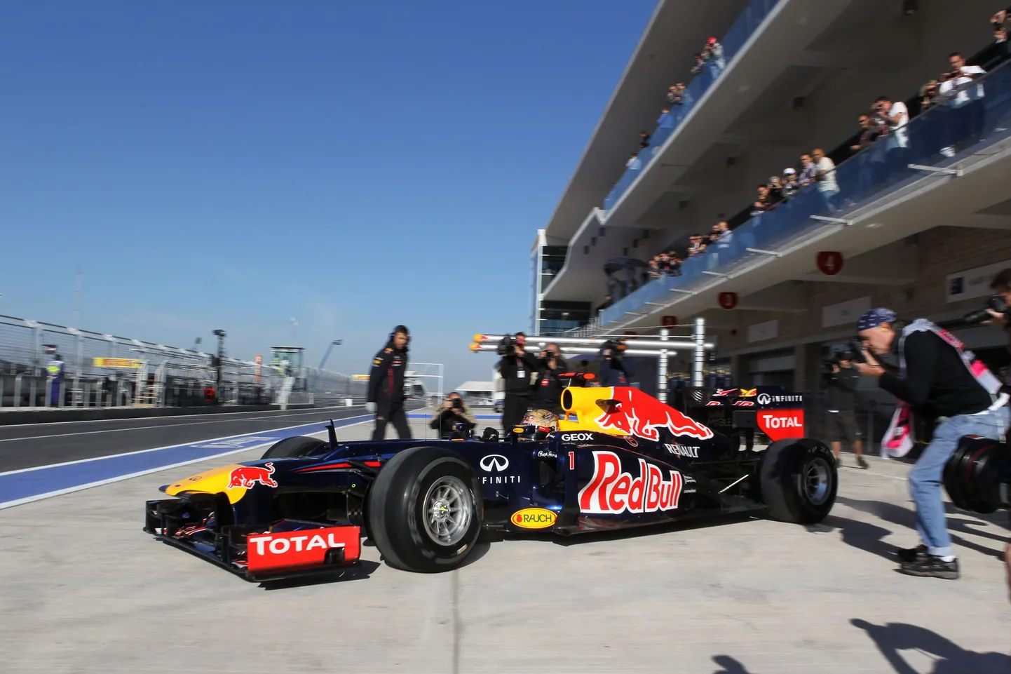 Sebastian Vettel Austini ringrajal.