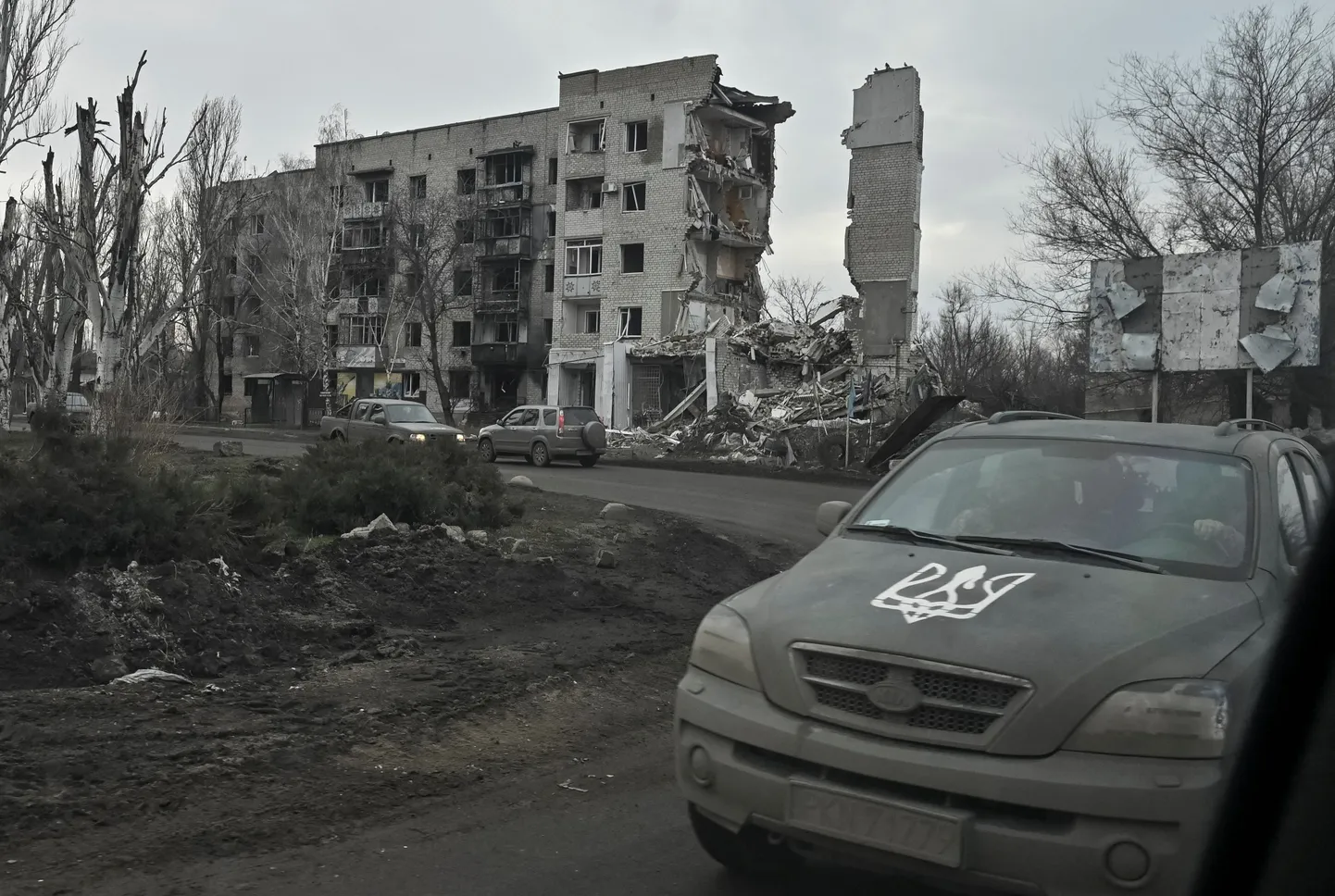 Разрушенные жилые дома в Украине