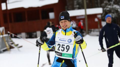 Галерея: Керсти Кальюлайд пробежала 30-километровый лыжный марафон