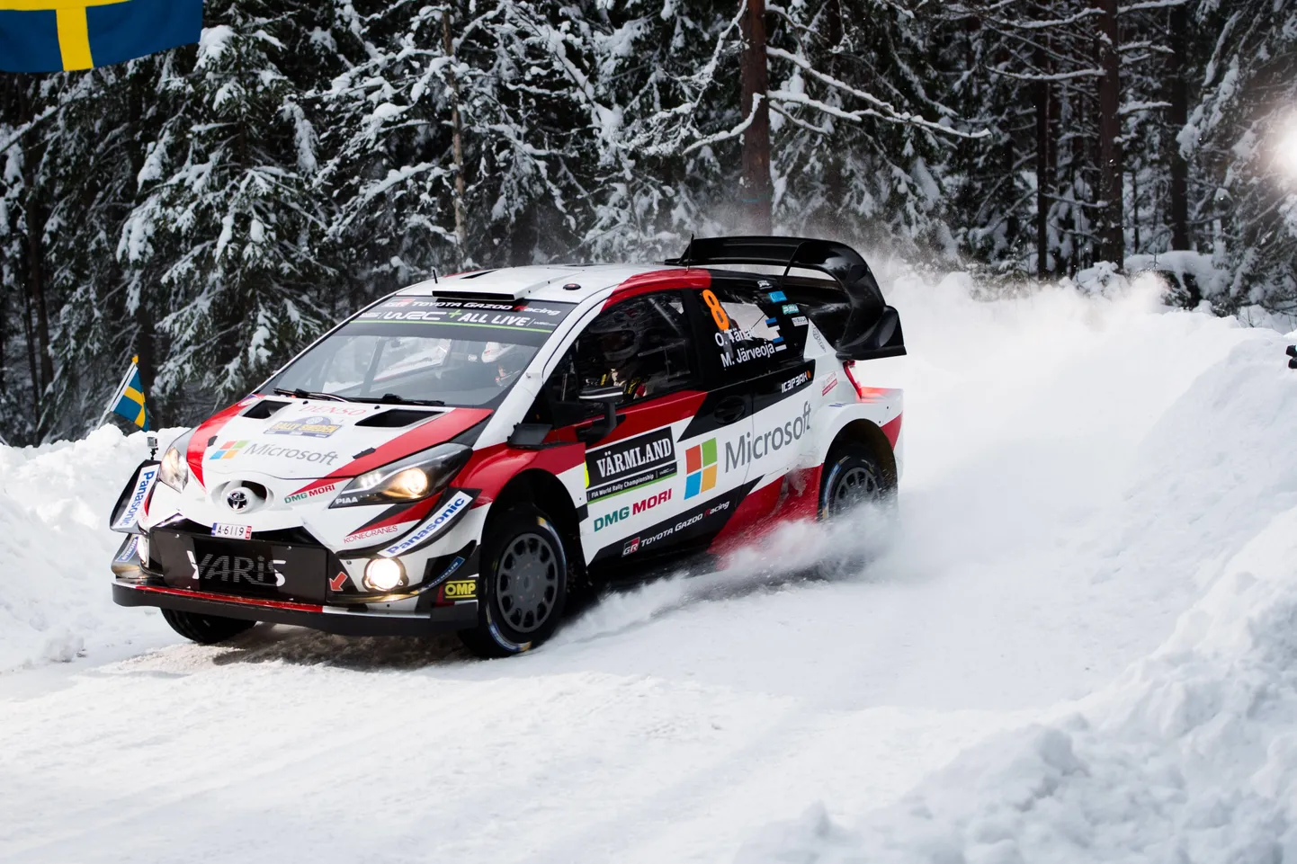 Ott Tänaku jaoks oli 2018. aasta Rootsi ralli nukker, sest ta jäi konkurendist mööda sõites lumevalli kinni.